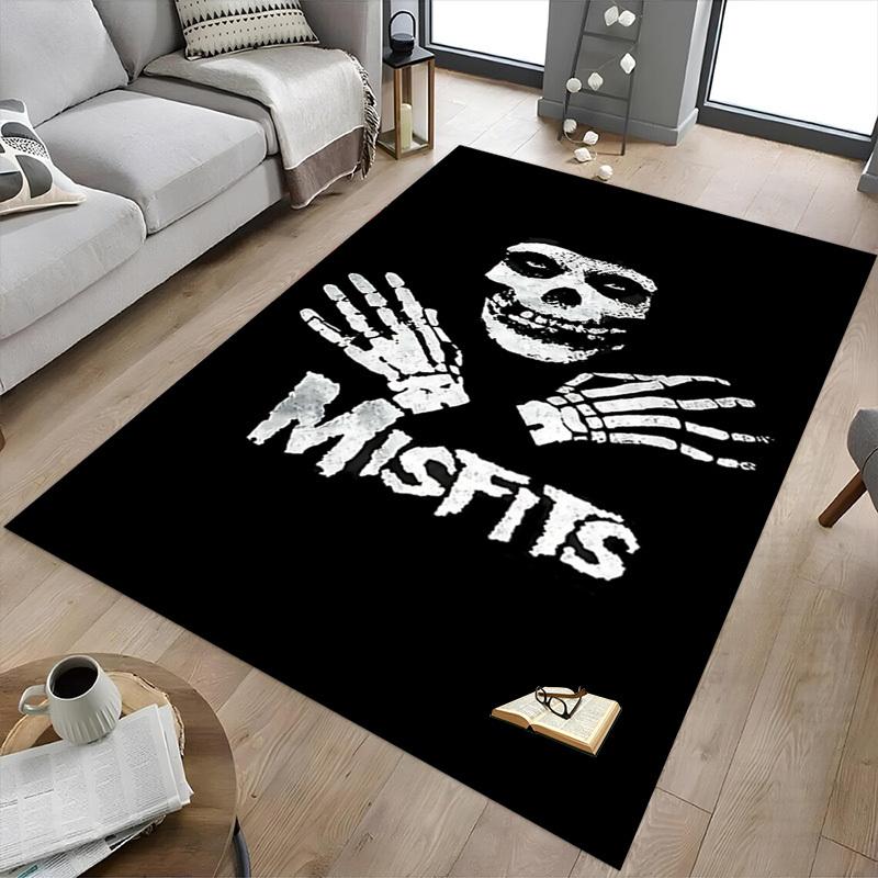 1 шт. Ковер Misfits Skeleton, противоскользящий, полиэстеровый напольный коврик для офиса, спальни