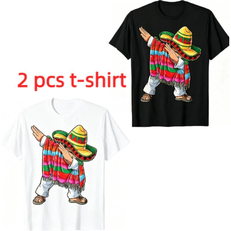 Fashion Retro Super Cool Posture Print Men's T-shirt Summer Men's and Women's Casual Fashion Tops Men's Short Sleeve T-shirt Oversize Clothing