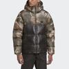 Adidas Originals Trefoil Down Regen Camo Теплая спортивная куртка-пуховик с капюшоном Мужская верхняя одежда Черный GH1486