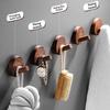 4pcs Solid Wood Wood Hook Beech Walnut Wood Wall Hook Robe Hook Towel Hook  Clothes Storage