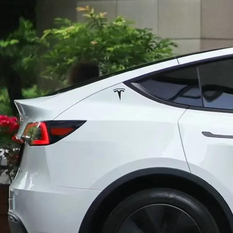 Автомобильная наклейка 2025 Горячая Подходит для металлической автомобильной наклейки с логотипом Tesla, боковые наклейки для тюнинга, 3D персонализированные креативные задние наклейки Для