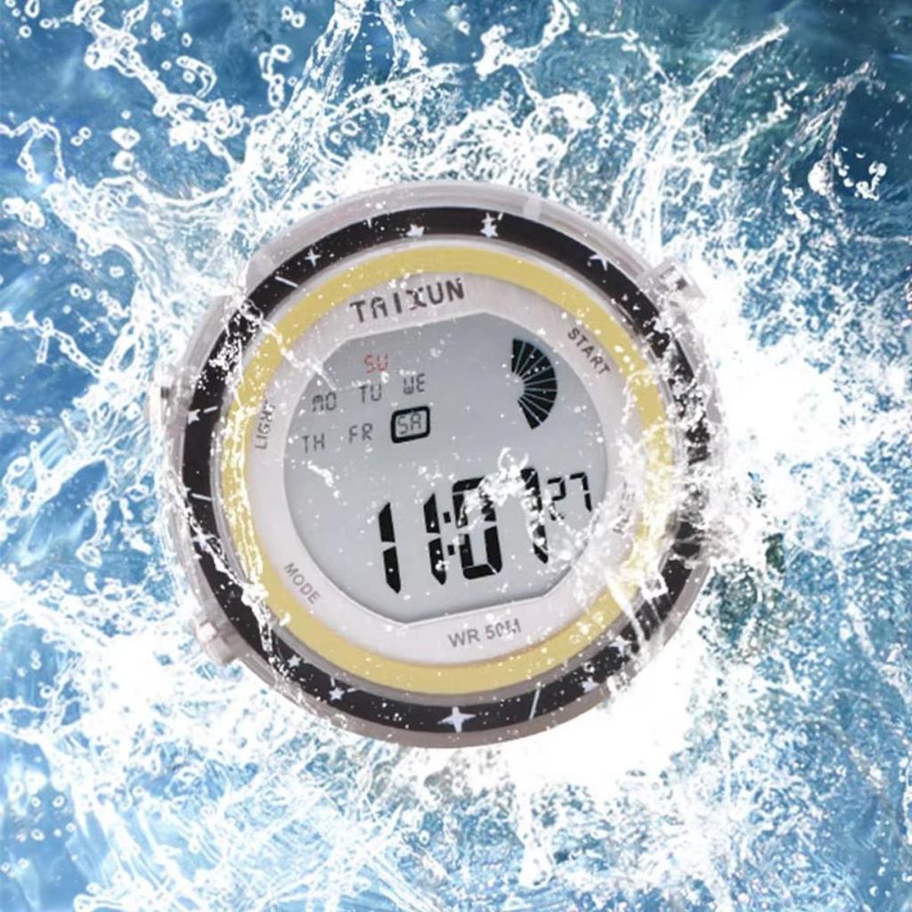 Автомобильные цифровые часы для мотоциклов с синей подсветкой WR50M водонепроницаемый компактный таймер для приборной панели автомобиля T-501