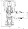 Pex 16X1/2" Angle Return Radiator Valve