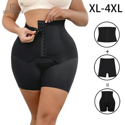 XL-4XL Женское корректирующее белье Контролирующие трусики Высокая талия Крючки Стройнящие Фахас Контроль живота Подъем ягодиц Высокая эластичность Мягкий формирователь тела