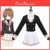 Стильный черно-белый костюм для косплея Картоловки Сакуры Киномото для любителей аниме