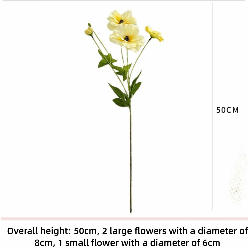 3 Head Fake Flower Bouquet Ins Style Photo Props Butterfly Peony Artificial Flower  Table Patio