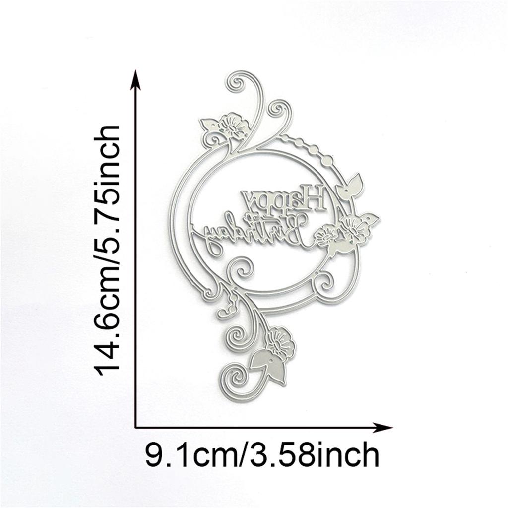 Венок на день рождения Шаблон для вырубки из углеродистой стали Декоративный эмбоссирующий бумажный штамп для скрапбукинга Фотоальбома Изготовления открыток