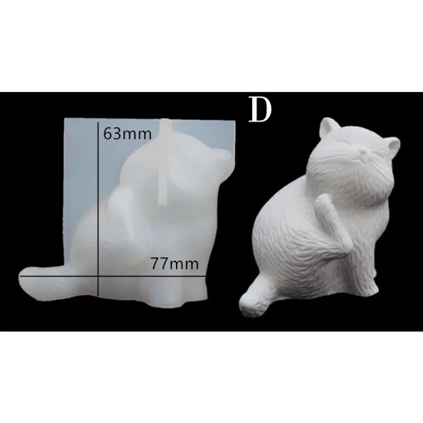 1 шт. 3D Кошка Мыло Глина Милый Поросенок Силиконовые Формы для Свечей Сделай Сам Домашний Питомец Кошка Форма Ремесло Маленький и Милый Подходит для Украшений