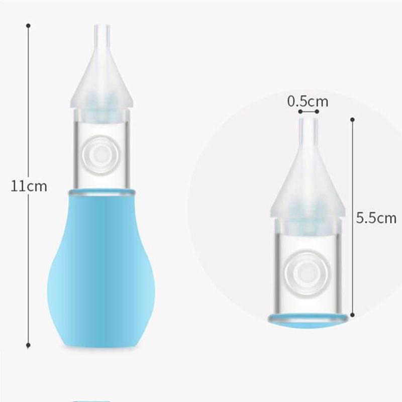 1 шт., детский силиконовый назальный аспиратор, насосный тип, очиститель носовой слизи для новорожденных, против обратного потока, детский назальный аспиратор, безопасный и нетоксичный