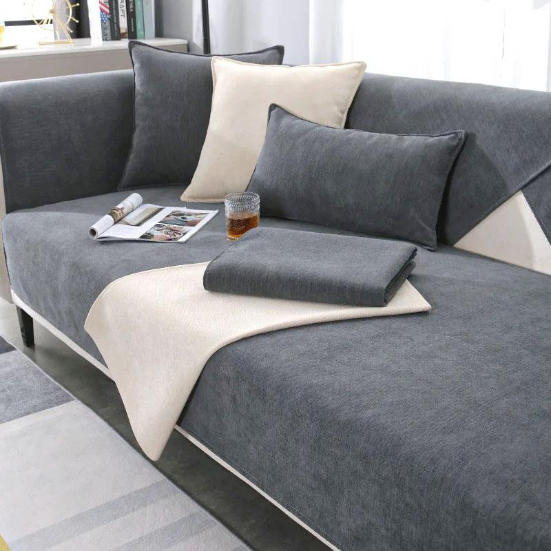 Защитный чехол для дивана из синели, универсальный чехол для дивана, Нескользящий, против морщин, диванная подушка, коврик, ковры для декора гостиной