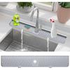 Kitchen Silicone Faucet Mat Water Catcher Mat Sink Large Size Splash Pad Countertop Drain Drying Protector Bathroom