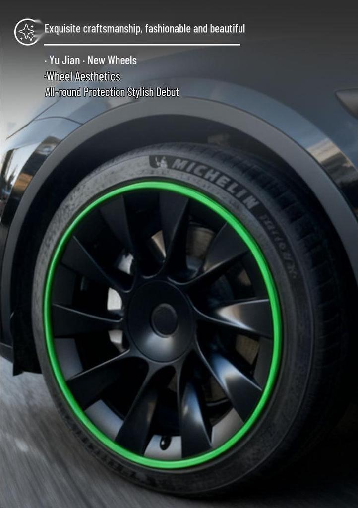 Защитный колпак ступицы колеса Tesla Model Y 20": Двухцветный чехол на запаску с полным покрытием для моделей 2019-2024 гг.