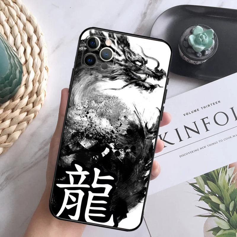 Чехол для телефона с китайским драконом для iPhone 16 15 14 13 12 11 Pro Max 12 13 Mini 7 8 16 Plus X XR XS Max