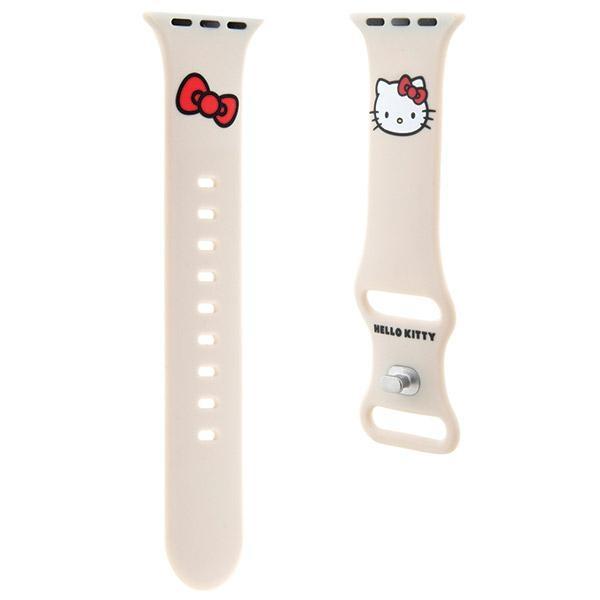 Hello Kitty Strap HKAWMSCHBLE Apple Watch 38/40/41mm beige/beige strap Silicone Kitty Head