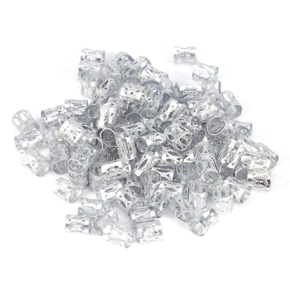 Hair Beads 100PCS/Bag New Colorful Hair Braiding Beads Rings Cuff Styling Decoration Tools 7 Colors Hair Braid Rings