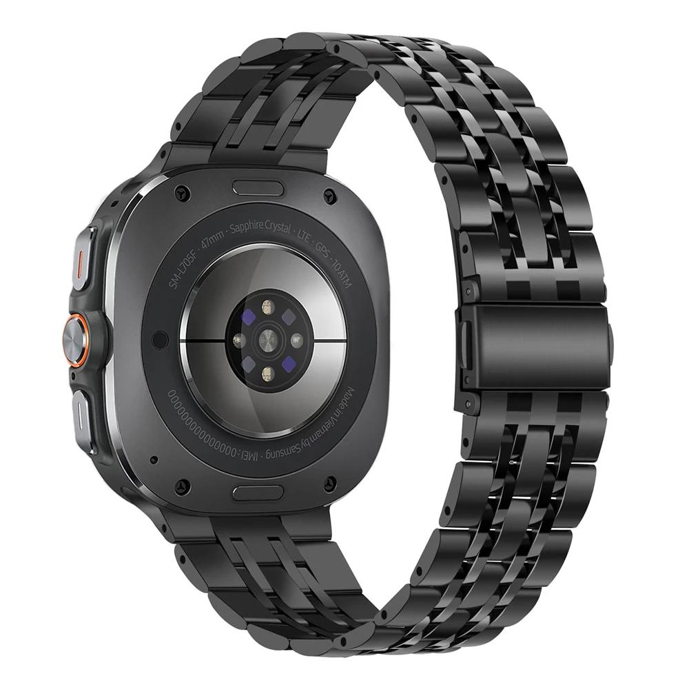 Ремешок из нержавеющей стали для Samsung Galaxy Watch Ultra 47 мм, ремешок для часов Galaxy Watch Ultra, металлический браслет, аксессуар для смарт-часов