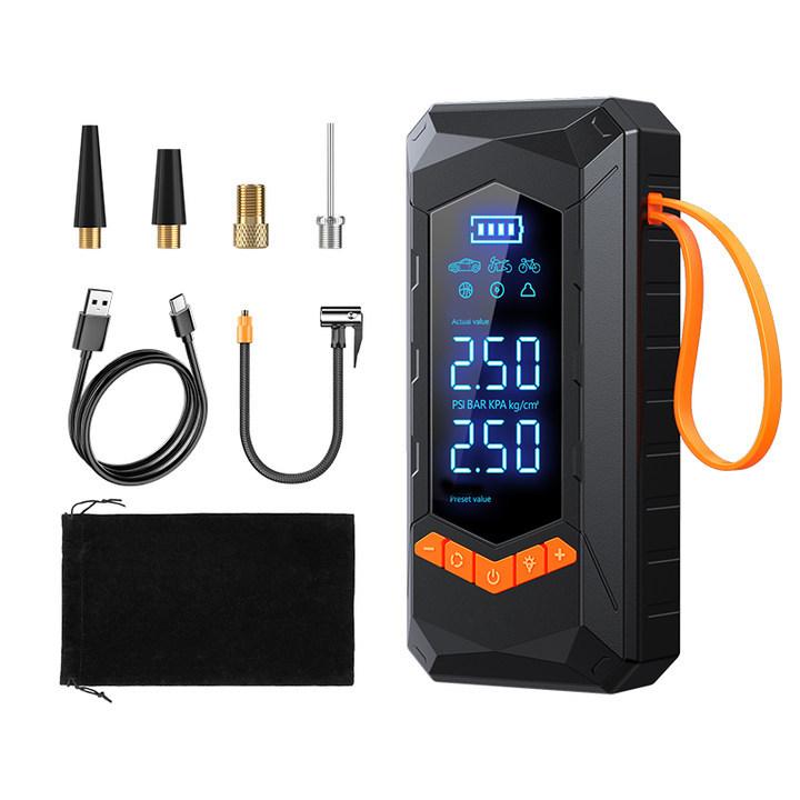 Portable Wireless Car Air Pump Automatic Tyre Inflator 6000mAh Large Battery Air Compressor for Vehicle Motorcycle Bicycle