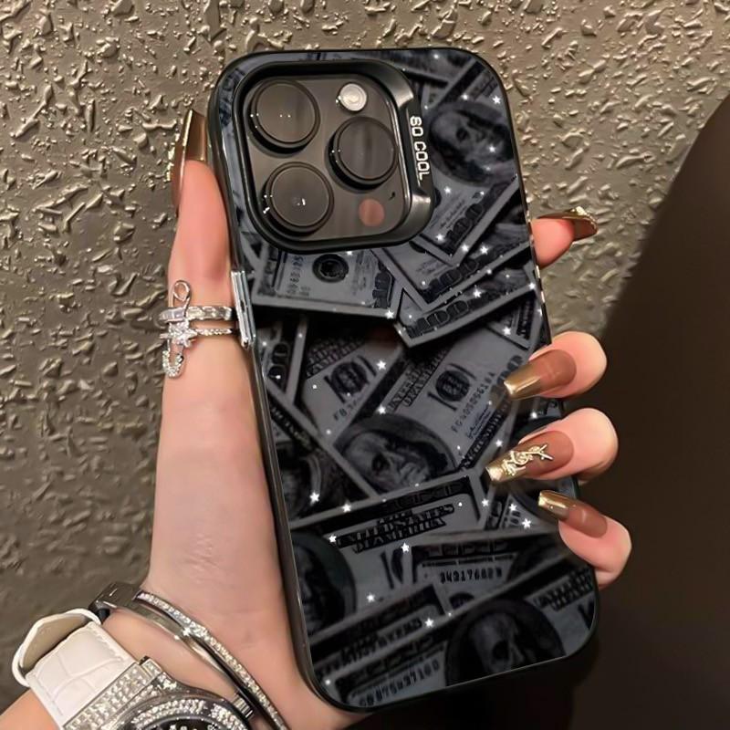 Крутой чехол для телефона с узором из звезд и долларов для iPhone 16 15 14 13 12 11 17 Pro Max XS X XR 7 8 Plus SE 2020 16e 17 Air Ударопрочный чехол