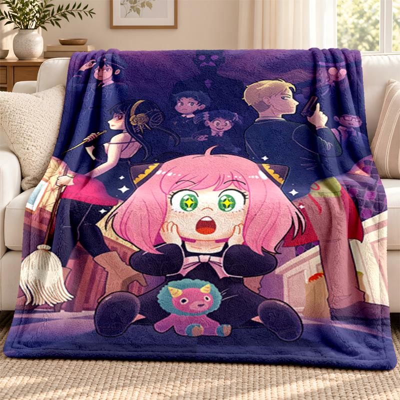 Spy x Family blanket Flannel Blanket Soft Cozy Plush Throw for Sofa Bed Lightweight Home Decoration Outdoor camping
