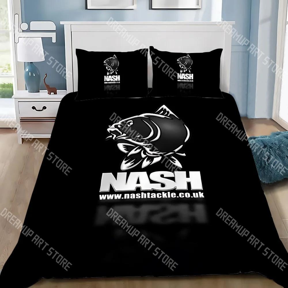 Модный постельный комплект с логотипом Nash Fishing Односпальный Двуспальный Полный Полуторный Евро Размер Постельное белье для детской комнаты Комплекты с пододеяльником Комплект постельного белья