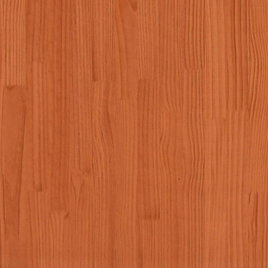 Outdoor Footrest with Cushion Solid Pine Wood Wax Brown