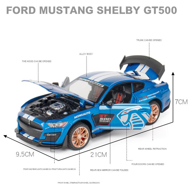 1/24 FORD MUSTANG SHELBY GT500 литые модели автомобилей и игрушечные транспортные средства игрушечные машинки детские игрушки для детей рождественские подарки игрушка для мальчика