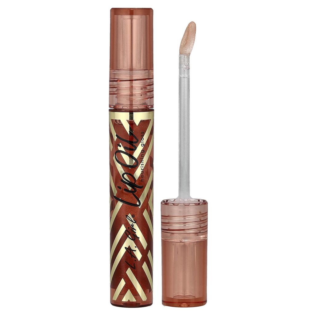 L.A. Girl Lip Oil, Nourishing Gloss, GLC726 Shimmer Coconut, 3 ml (0.1 fl oz)