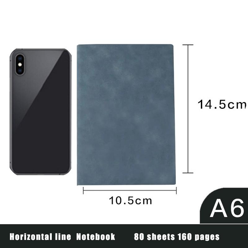 Утолщенный блокнот A6 для деловых заметок из овчины, 160 страниц, с подкладкой
