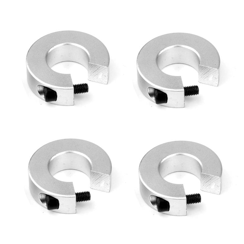 4Pcs Linear Rail Stop Collars Aluminum Alloy Shaft Limit Fixing Rings With Screw,Linear Rail Shaft Stop Collars