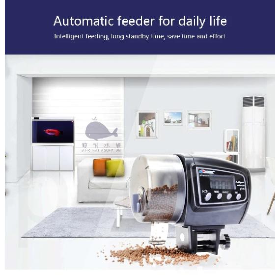 Digital Automatic Auto Tank pond Fish Food Feeder with Aquarium fishes Feeding Timer Auto manual Pet Feeder LCD Feeding Machine