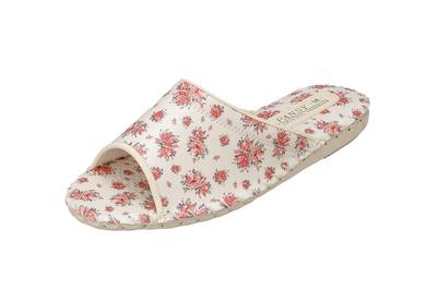 Pansy 9521 Цветочные Домашние Размер Слоновая кость Женские Вязаные вручную Туфли, Антибактериальные, L,