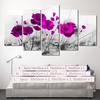 Beautiful Flower 5pcs/set Canvas Wall Art Home Decor Poster Printed Wall Picture