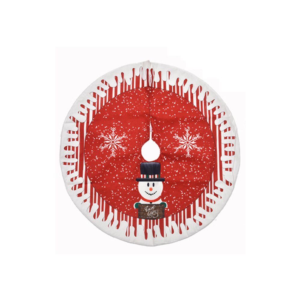 New Year Cloth/Linen Xmas Layout Floor Mat Cover Xmas Decor Christmas Carpet Xmas Tree Skirt