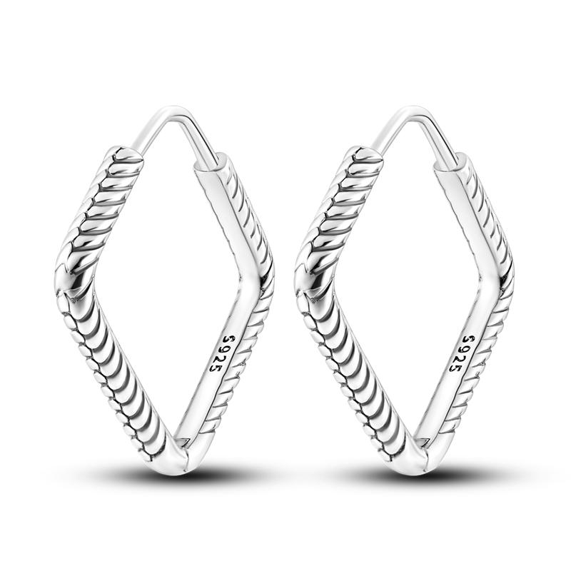 New 925 Sterling Silver Earrings Crystal Me Pave Circular U-shape Stars Hoop Earring for Women Making Jewelry Gift Dropshipping