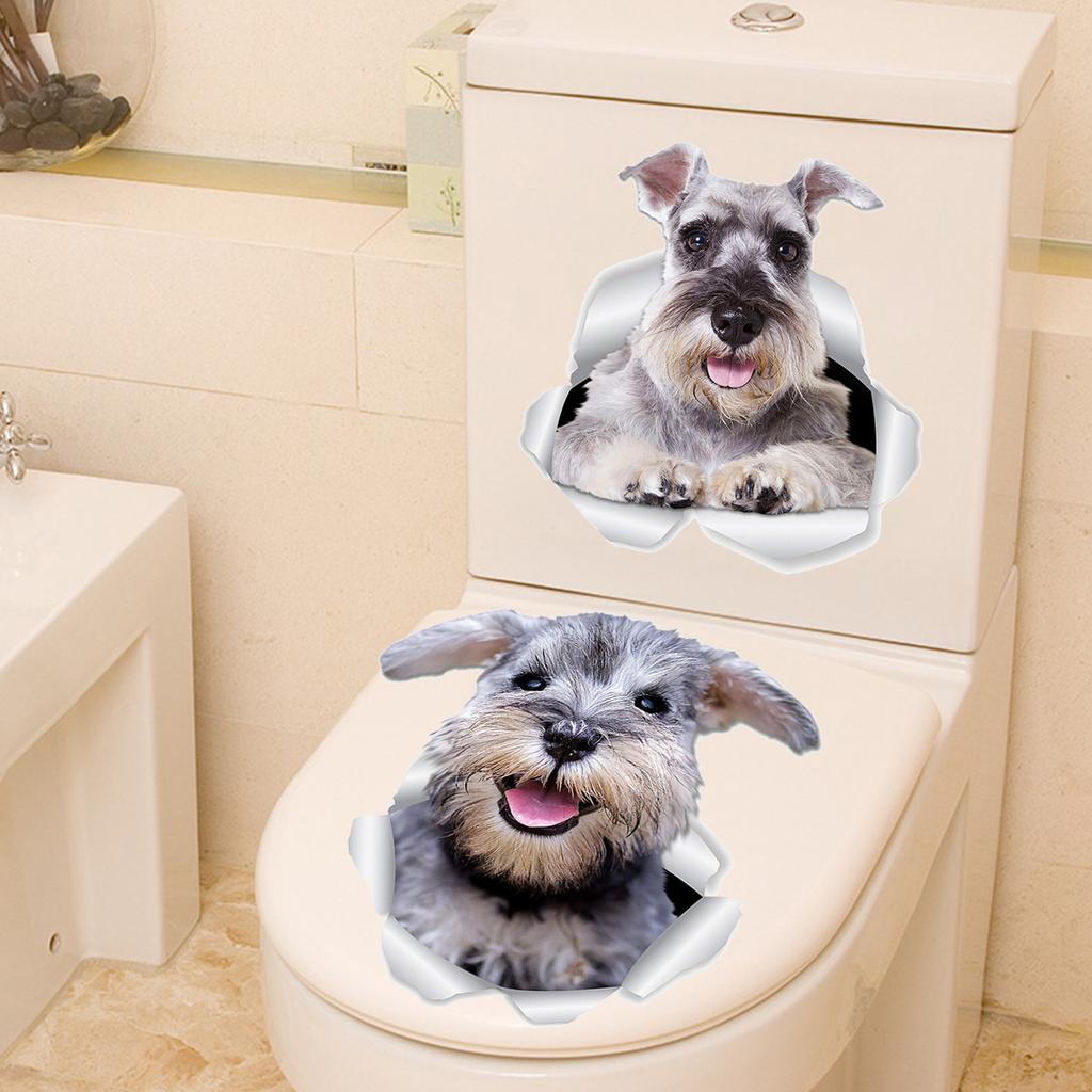 Наклейка на унитаз с изображением мультяшного кота, украшение для ванной комнаты и туалета, водонепроницаемая 3D-самоклеящаяся наклейка на крышку унитаза