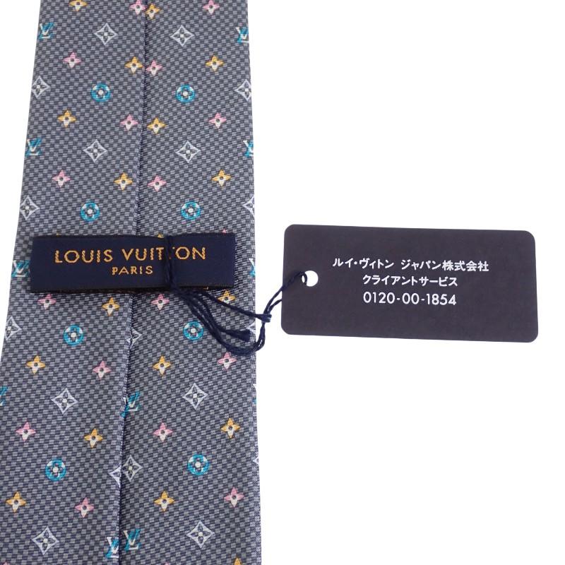 Louis Vuitton M76610 галстук серый/многоцветный шелк мужской