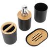 4шт набор аксессуаров для ванной комнаты бамбуковый водонепроницаемый прочный подарок чашка для зубной щетки для домашнего отеля