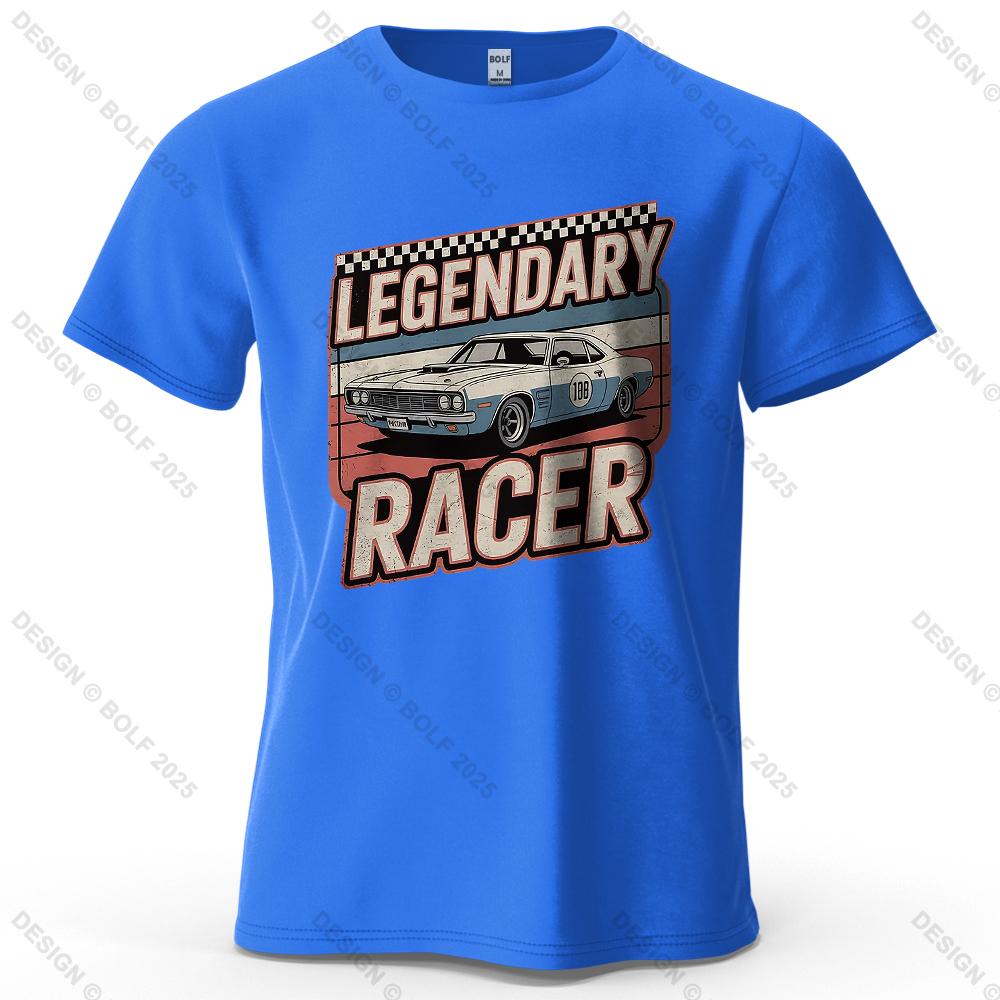 Legendary Racer Printed Unisexs Tshirt 100 Cotton Oversized Retro Graphic Tees For Unisex Tops Tees Casual Streetwear