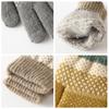 Knitted Gloves for Men and Women with Thick Velvet and Anti Cold Touch Screen Gloves Finger Jacquard Warm Outdoor Cycling Gloves