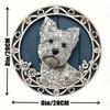 2D плоская круглая деревянная табличка 20*20 см, Подарки для офисного окна, Декор на тему Вест-хайленд-уайт-терьера, для дома, кухни, сада, спальни, бара.
