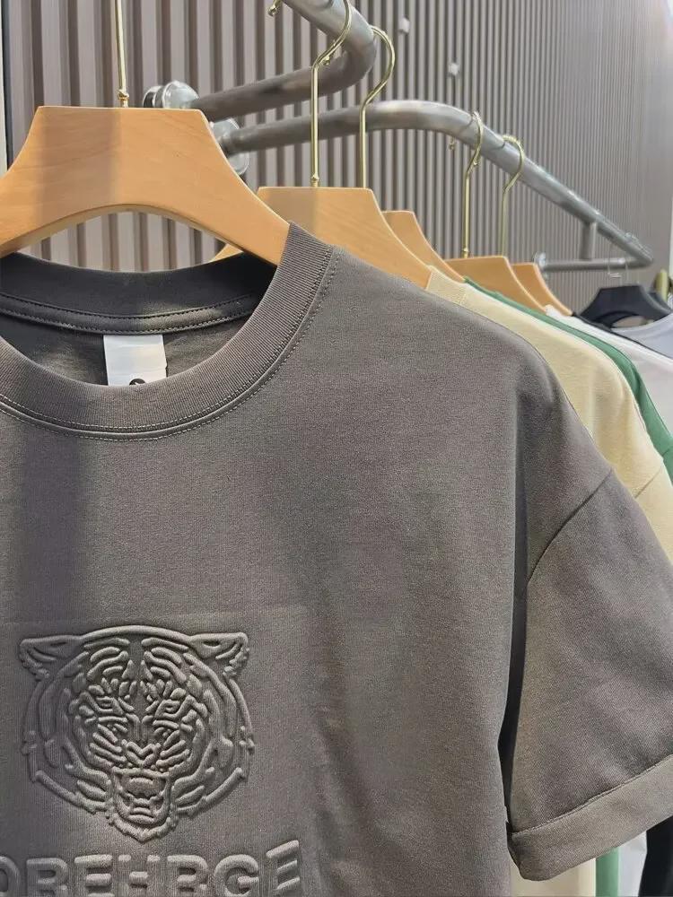 Мужская летняя корейская стильная свободная повседневная футболка с короткими рукавами