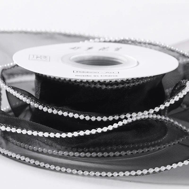 Лента из жемчужной пряжи шириной 4 см, букет цветов, подарочная упаковка, лента ручной работы с бантом, украшение на день рождения и свадьбу