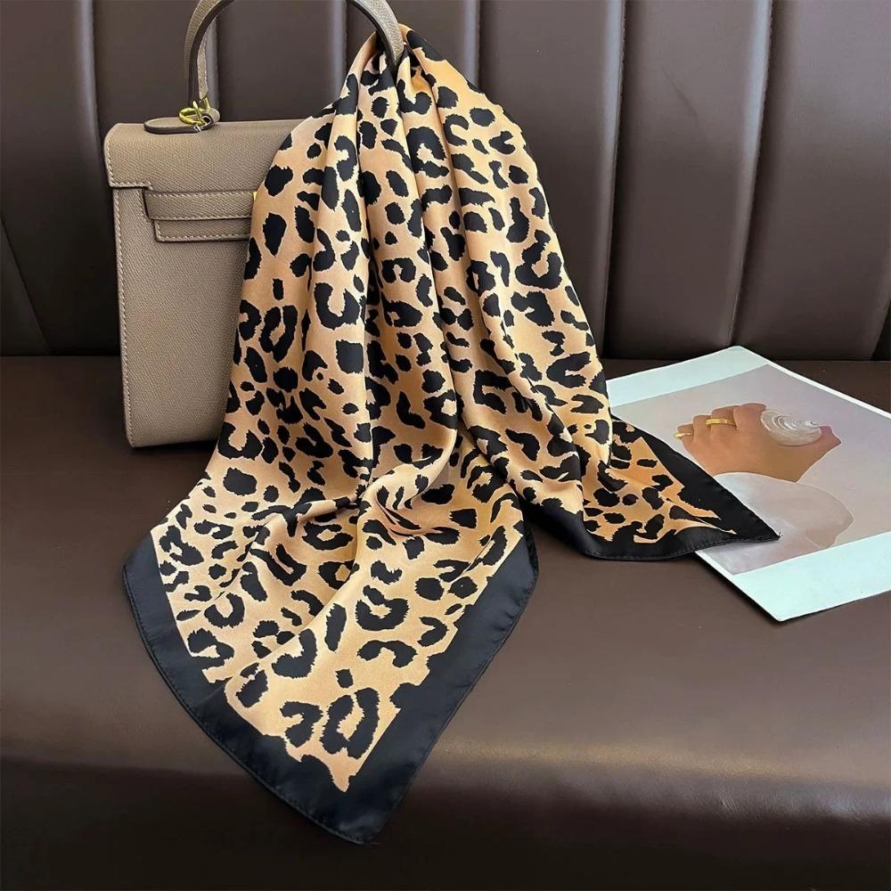 Модный бренд класса люкс 70 см шелковый квадратный шарф женский шейный платок женский бандана для волос платок шаль хиджаб эшарп