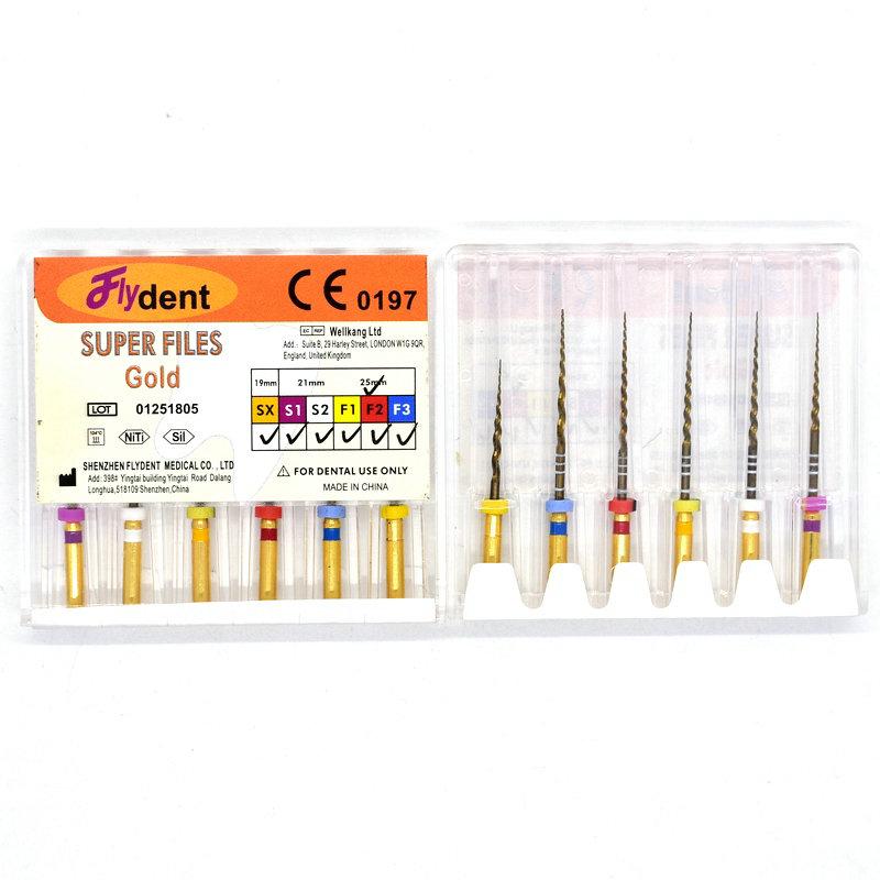 Стоматологические инструменты Супер файлы GOLD файлы Universeral Engine использование роторных файлов Golden Dondontic корневой канал NITI инструмент для стоматолога