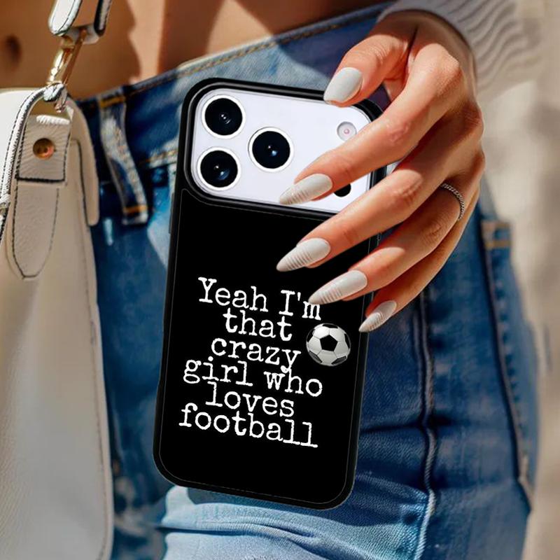 Football Soccer Ball Phone Case For iPhone 17 Air 14 15 13 12 Max Cover For Apple 14 15 16 16e 11 Pro Max Plus Coque