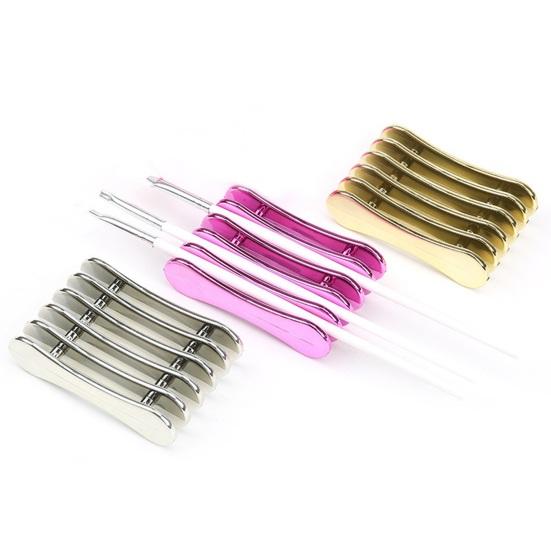 Держатель для ручки для ногтей Кисть для гальванического покрытия Компактная прочная конструкция Прочный держатель для ногтей с 5 отделениями