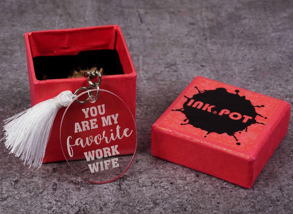 Inkdotpot Key Chain For Anniversary Engrave Acrylic Key Holder Housewarming