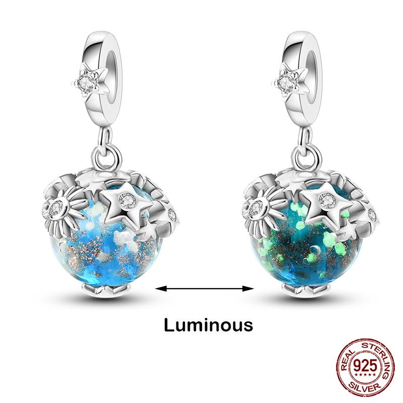 Copper Glow In The Dark Firefly Honeybee Star Charms Beads Fit Qikaola Original Bracelets Fine Diy Jewelry Gift