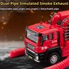 1:50 Spray Fire Truck Miniature Toy Model Alloy Diecast Car Sound Light Pull Back One Click Water Spray Vehice Kid Birthday Gift