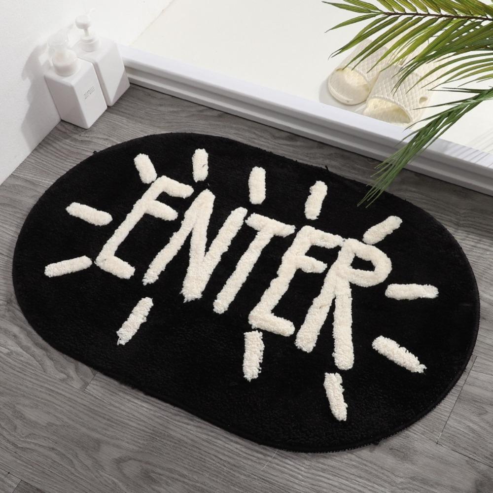 High Absorbency Imitation Cashmere Mat Quick Dry Absorbent Doormat Non-Slip Floor Mat  Bedroom